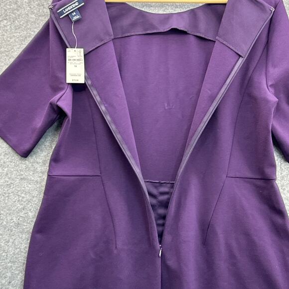 Lands End Blackberry Purple Sheath Dress With Pockets Women 14 - Picture 5 of 7
